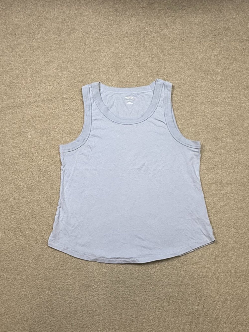 Madewell Tank Top Shirt Size L Blue Sleeveless Blouse Stretch